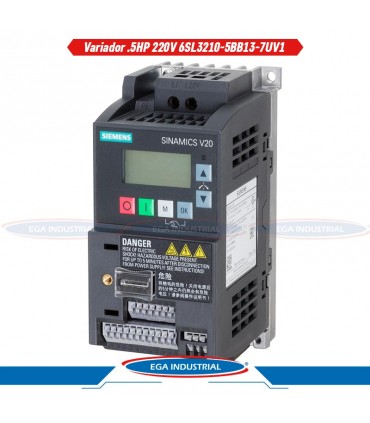 Variador .5HP 220V 6SL3210-5BB13-7UV1 SIEMENS