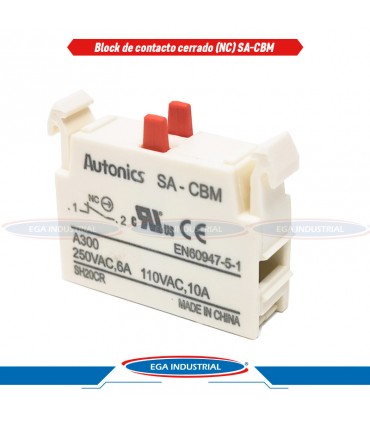 Block de contacto cerrado (NC) SA-CBM AUTONICS