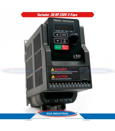 Variador .50 HP 230V L510-2P5-H3-U TECO