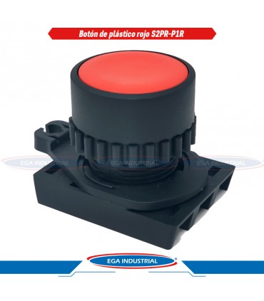 Botón de plástico rojo S2PR-P1R AUTONICS