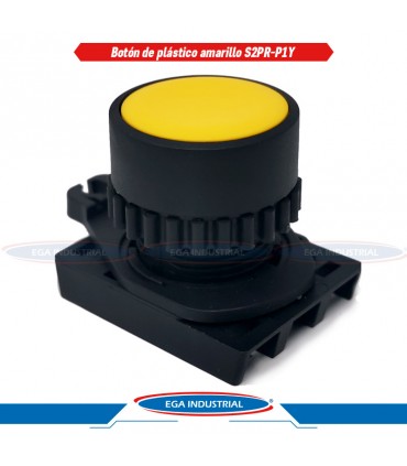Botón de plástico amarillo S2PR-P1Y AUTONICS