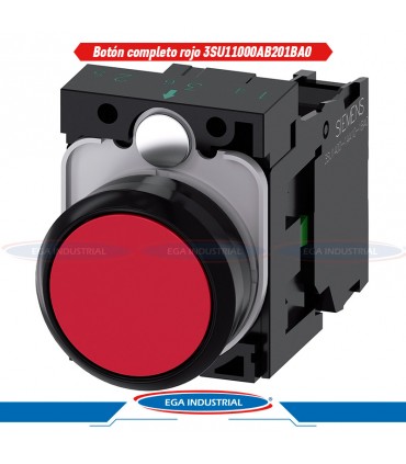 Botón de plástico rojo 3SU1100-0AB20-1BA0 SIEMENS