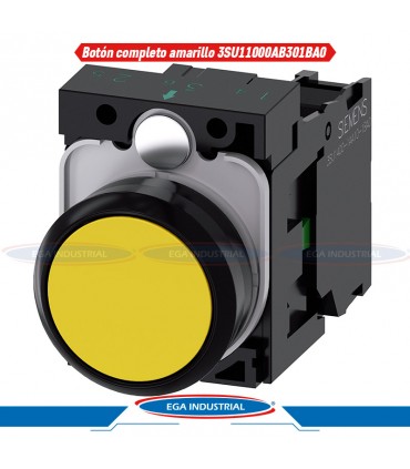 Botón de plástico amarillo 3SU1100-0AB30-1BA0 SIEMENS