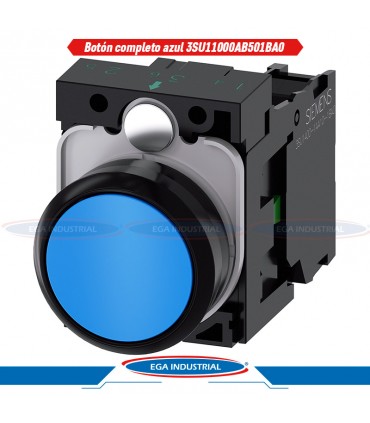 Botón de plástico azul 3SU1100-0AB50-1BA0 SIEMENS