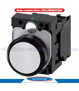 Botón de plástico blanco 3SU1100-0AB60-1BA0 SIEMENS