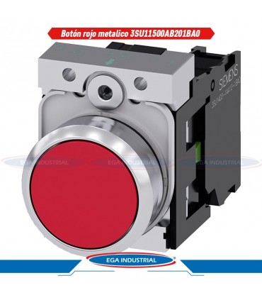 Botón rojo 3SU1150-0AB20-1BA0 SIEMENS
