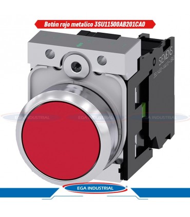 Botón rojo 3SU1150-0AB20-1CA0 SIEMENS