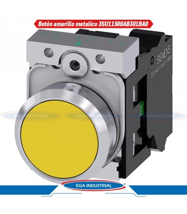 Botón amarillo 3SU1150-0AB30-1BA0 SIEMENS