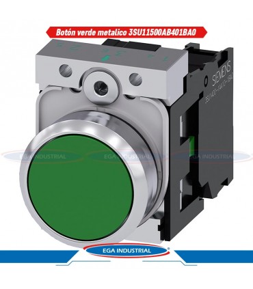 Botón verde 3SU1150-0AB40-1BA0 SIEMENS