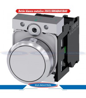 Botón blanco 3SU1150-0AB60-1BA0 SIEMENS