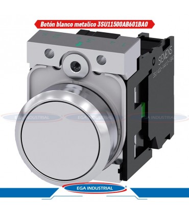 Botón blanco 3SU1150-0AB60-1BA0 SIEMENS
