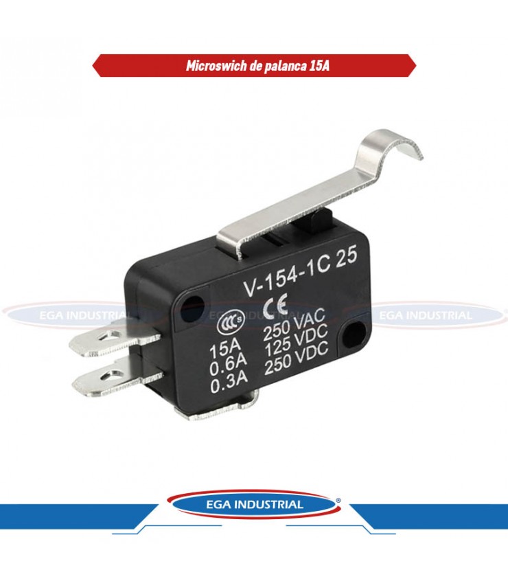 Microinterruptor De Límite DMC-1115 - 15A 250VAC, 2 Pines, Para Electrodomésticos Y Proyectos Electrónicos
