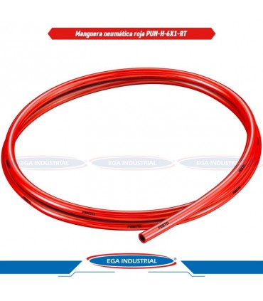 Manguera neumática roja PUN-H-6X1-RT, 558286 FESTO