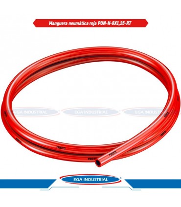 Manguera neumática roja PUN-H-8X1,25-RT / 558287 FESTO