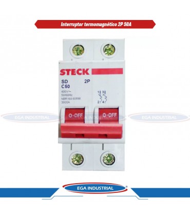 Interruptor termomagnético 50A SD62C50 STECK