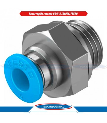 Racor rápido roscado QS-G1/4-6 186097, FESTO