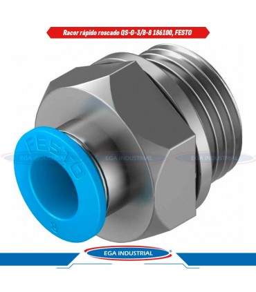 Racor rápido roscado QS-G-3/8-8 186100, FESTO