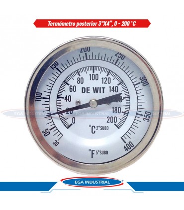 Termómetro bimetálico BMP3X40200 DEWIT