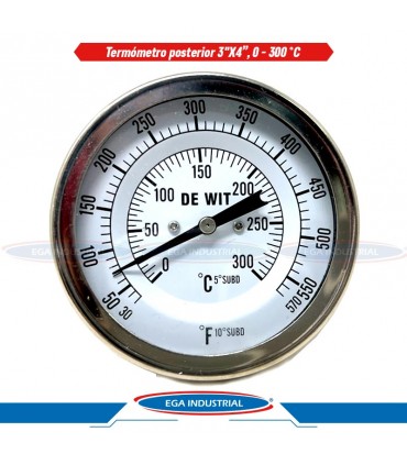 Termómetro bimetálico BMP3X40300 DEWIT