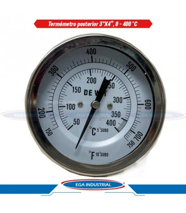 Termómetro bimetálico BMP3X40400 DEWIT