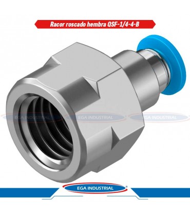 Racor roscado hembra QSF-1/4-4-B 190650 FESTO