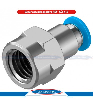 Racor roscado hembra QSF-1/4-6-B 153024 FESTO