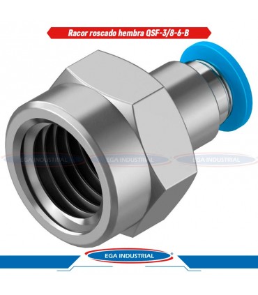 Racor roscado hembra QSF-3/8-6-B 190652 FESTO