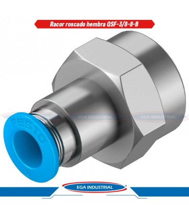 Racor roscado hembra QSF-3/8-8-B 153027 FESTO
