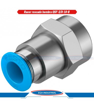 Racor roscado hembra QSF-3/8-10-B 153029 FESTO