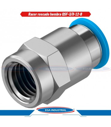 Racor roscado hembra QSF-3/8-12-B 153030 FESTO