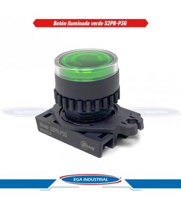 Botón iluminado verde S2PR-P3G AUTONICS