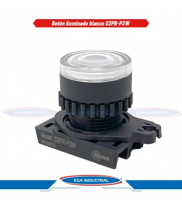 Botón iluminado blanco S2PR-P3W AUTONICS