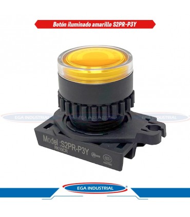 Botón iluminado amarillo S2PR-P3Y AUTONICS