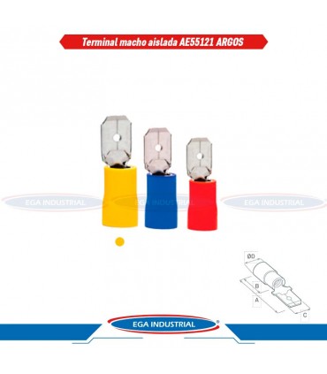 Terminal macho aislada AE55121 ARGOS