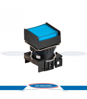 Lámpara piloto cuadrada azul L16RRS-HB