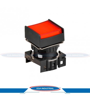 Lámpara piloto cuadrada roja L16RRS-HR