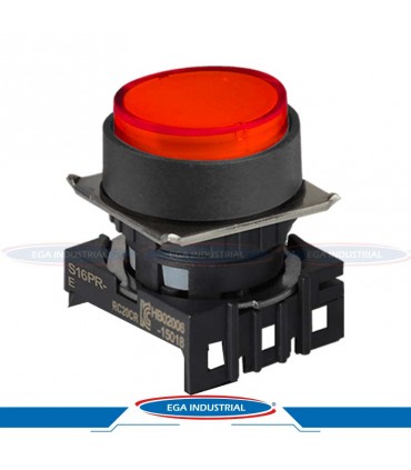 Botón pulsador retenido rojo S16PR-E2R