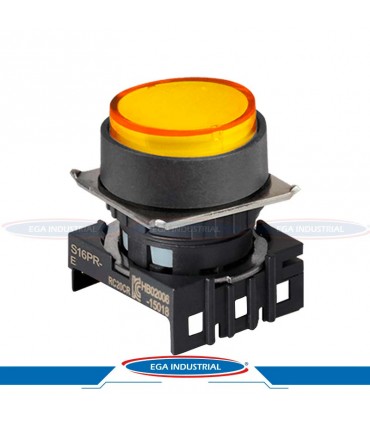 Botón pulsador retenido amarillo S16PR-E2Y