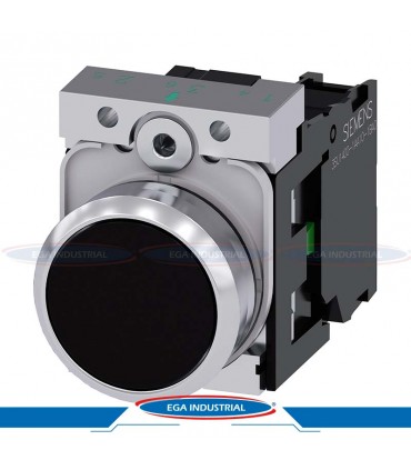Botón pulsador negro 3SU1150-0AB10-1BA0 SIEMENS