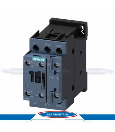 Contactor 3P, 25A, 24VDC, 3RT2026-1BB40 SIEMENS