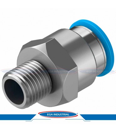 Conector neumatico para manguera Modelo: QS-1/4-12-20  Marca: FESTO