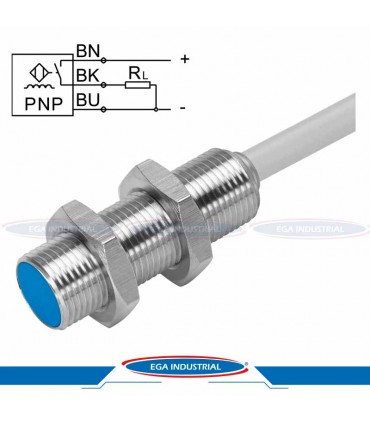Sensor inductivo SIEN-M12B-PS-K-L | 150402 FESTO, CON DIAGRAMA