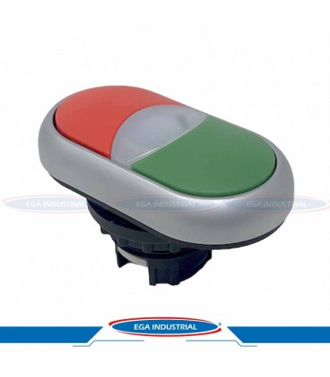 Botón doble paro y arranque iluminado M22-DDL-GR EATON