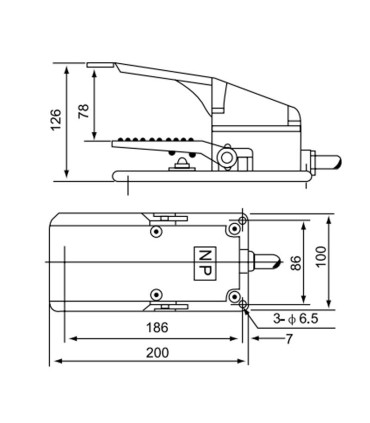 Interruptor de pedal CFS-302 CNTD
