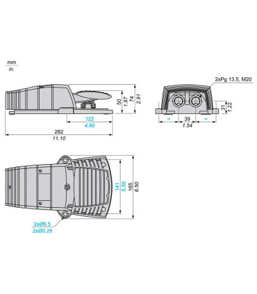 Interruptor de pedal XPEB111 SCHNEIDER