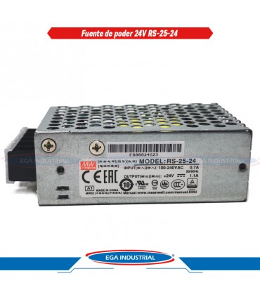 FUENTE DE PODER 24V RS-25-24 MEAN WELL