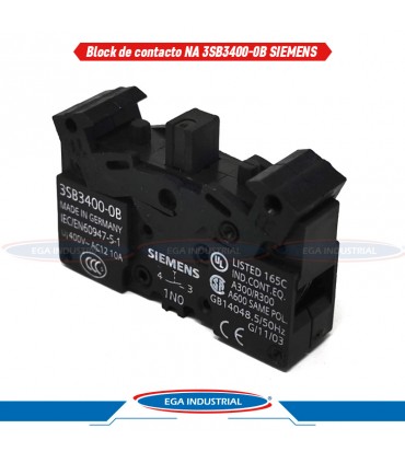 Block de contacto NA 3SB3400-0B SIEMENS