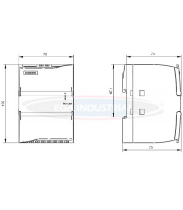 Dimensiones Fuente de alimentación 6EP1332-1SH71 SIEMENS