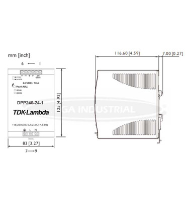 Fuente de alimentación DPP240-24-1 TDK-Lambda