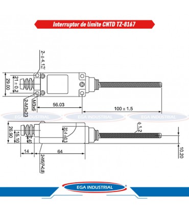 Interruptor limite TZ-8167 CNTD